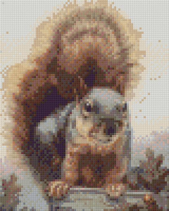 Squirrel Four [4] Baseplate PixelHobby Mini-mosaic Art Kit